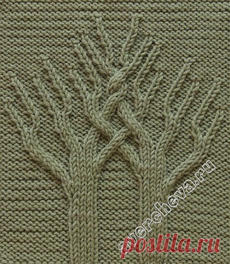 узор 520 « Древо Жизни» | каталог вязаных спицами узоров