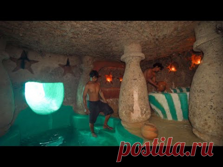 How To Build The Survival Temple Secret Underground House Water Slide To Swimming Pool