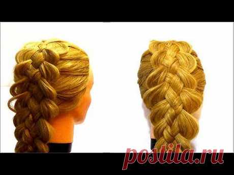 Коса из 5 прядей.Как заплести косу.5 strand braid - YouTube