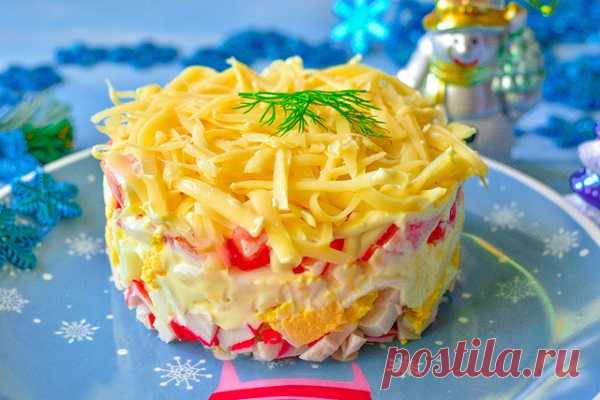 Салат «Дипломат» с крабовыми палочками — Сад Заготовка