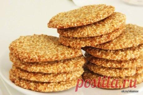 Самое вкусное кунжутное печенье, которое я пробовала