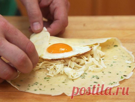 Французские блинчики с ветчиной сыром и яйцом - ijuls.com