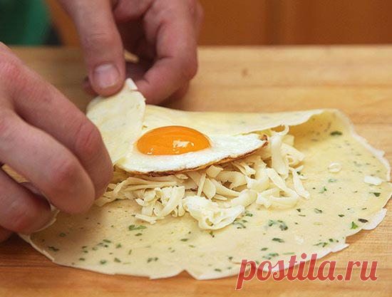 Французские блинчики с ветчиной сыром и яйцом - ijuls.com