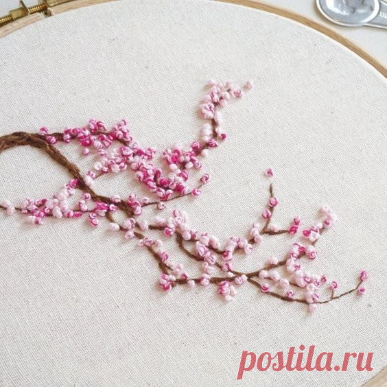 Цветущие деревья из французских узелочков