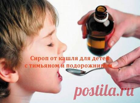 Сироп от кашля для детей с тимьяном и подорожником