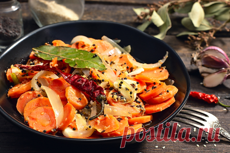 Морковь маринованная быстрого приготовления — Кулинарные рецепты с фото