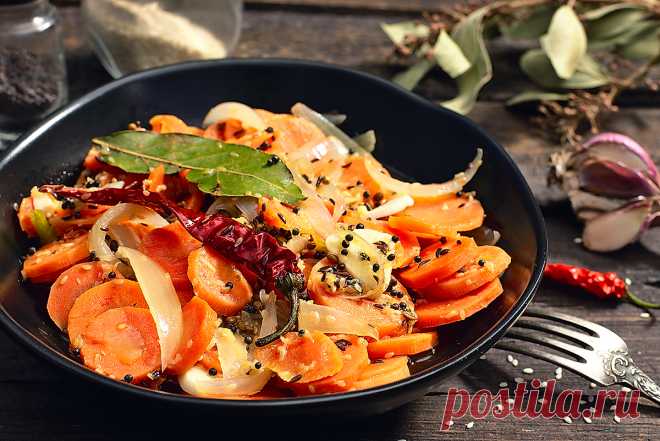 Морковь маринованная быстрого приготовления — Кулинарные рецепты с фото