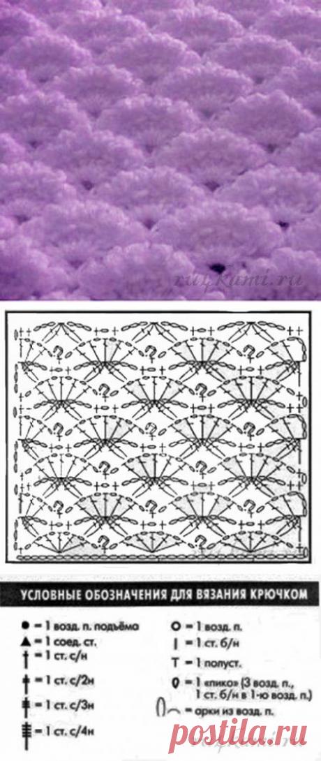 «Веера», узоры крючком » Сайт &quot;Ручками&quot; - делаем вещи своими руками