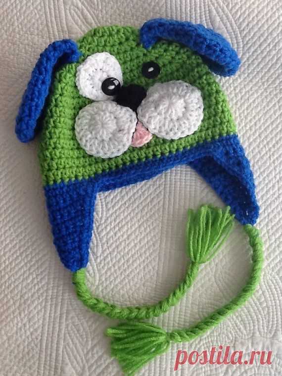 Вязание крючком Puppy Dog Hat с флисовой подкладкой по LakeviewCottageKids