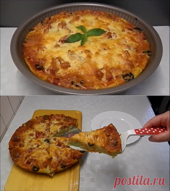 Пицца из кабачков. Легкая и вкусная