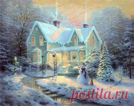Дух Рождества и волшебства в зимних пейзажах Томаса Кинкейда /  В мире позитива
