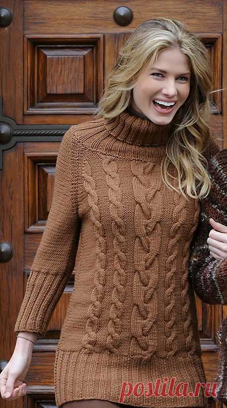 Свитер-реглан спицами из ONline Stricktrends.