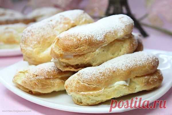 Эклеры со сливочным кремом