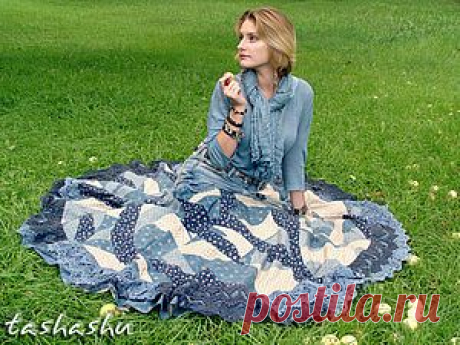 Апгрейд старых джинсов, или, возможно, это бохо (часть вторая: сборка юбки и ремень). - Ярмарка Мастеров - ручная работа, handmade