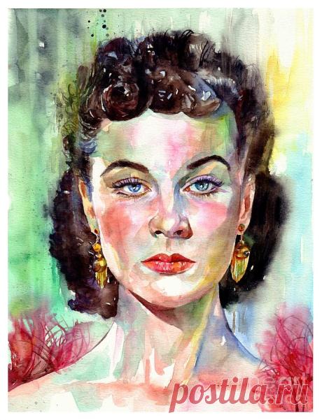 Vivien Leigh Portrait by Suzann Sines Vivien Leigh Portrait Painting by Suzann Sines