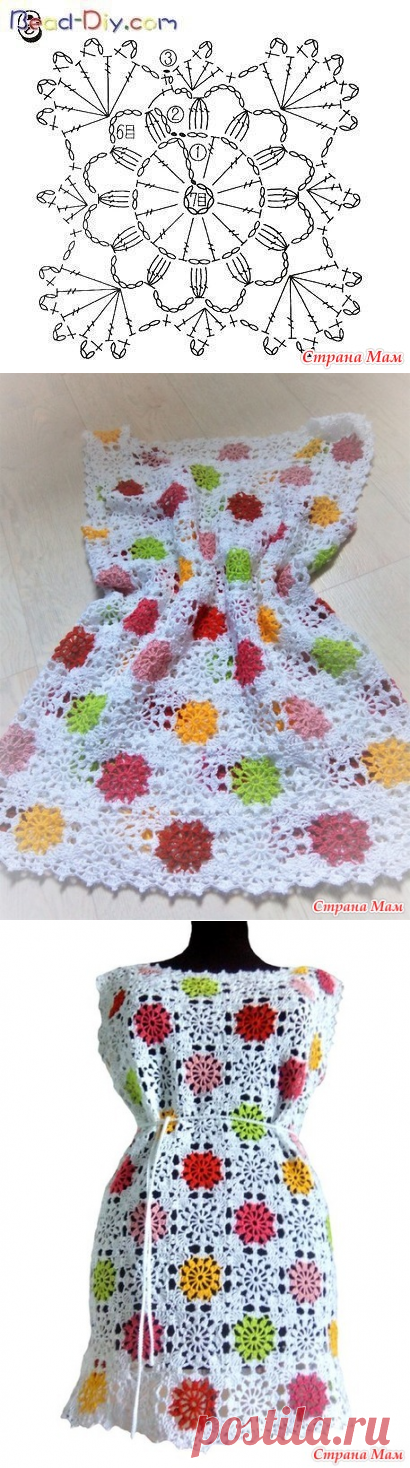 Туника крючком "Конфетти" - Вязание - Страна Мам