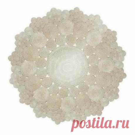 Коврик из пеньковой веревки