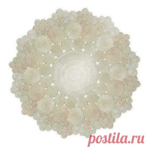 Коврик из пеньковой веревки
