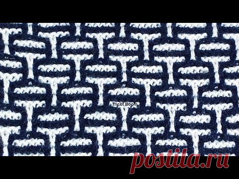Мозаичный узор из немецкого журнала по вязанию / Вязание спицами.
