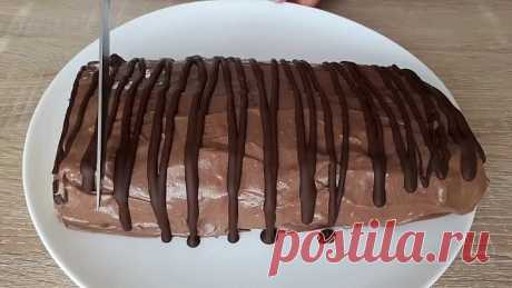 ПОТРЯСАЮЩЕ ВКУСНЫЙ Бисквитный Рулет с Халвой