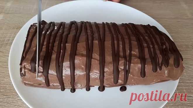 ПОТРЯСАЮЩЕ ВКУСНЫЙ Бисквитный Рулет с Халвой