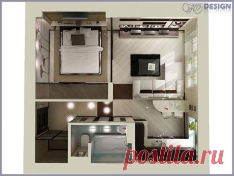 Дизайн-проект однокомнатной квартиры