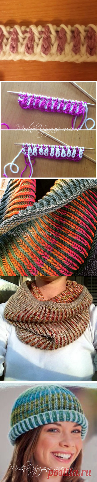 Уроки вязания в технике бриошь Brioche knitting