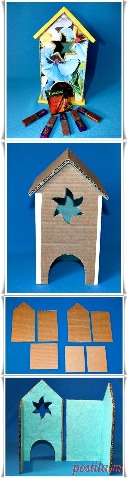 Домик в технике скрапбукинг