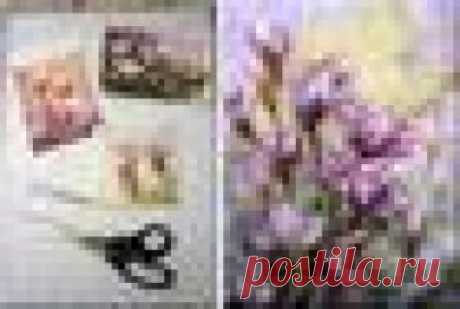 Мастер-класс МАГНОЛИИ по мотивам акварели Marianne Broome - PDF Необходимые инструменты и материалы 1. Шерсть следующих цветов: белый, желтый, бледно-розовый, розовый, сиреневый, бордовый, светло-коричневый, темно-коричневый, светло-зеленый (оттенок «липовый цвет»),