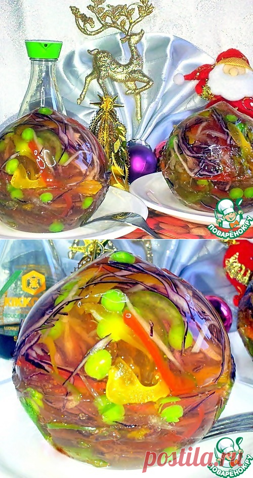 Овощной салат в желе 