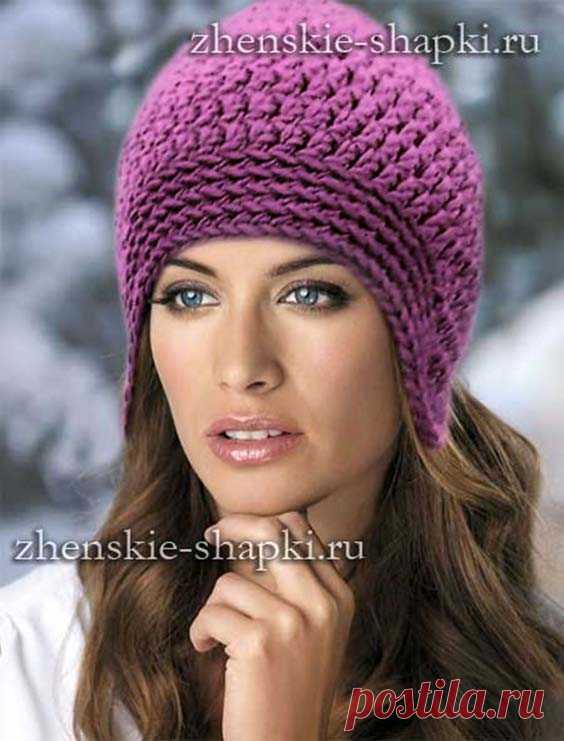 Модные шапки крючком для женщин на зиму (схемы и описание бесплатно)