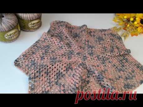 ВЯЖЕМ рубашку из шестиугольника крючком на любой размер❗ Часть 1#crochet #вязаниесверой #вязание