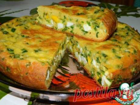 Пирог с яйцами и зеленым луком