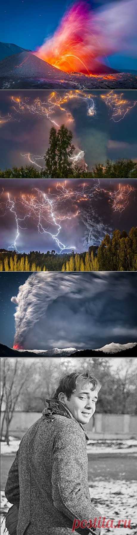 Природные эффекты или эпическая схватка грозы с вулканом - в блоге Blogbaster.org