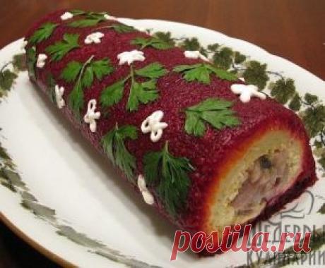 Селедка под шубой рулетом | Шедевры Кулинарии