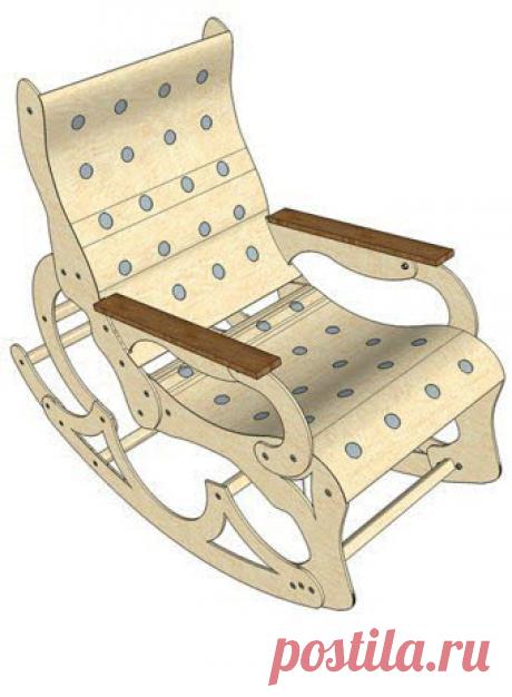 Кресло-качалка из фанеры. Шаблоны деталей для листа 1300х1800