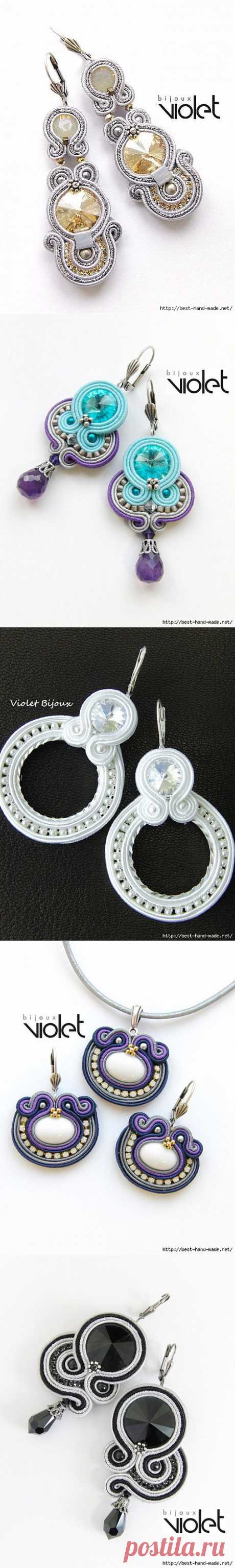 Элегантные сутажные украшения от Violetbijoux, Словакия.