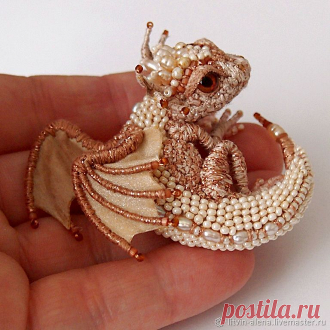 Броши ручной работы. Заказать Брошь дракон 