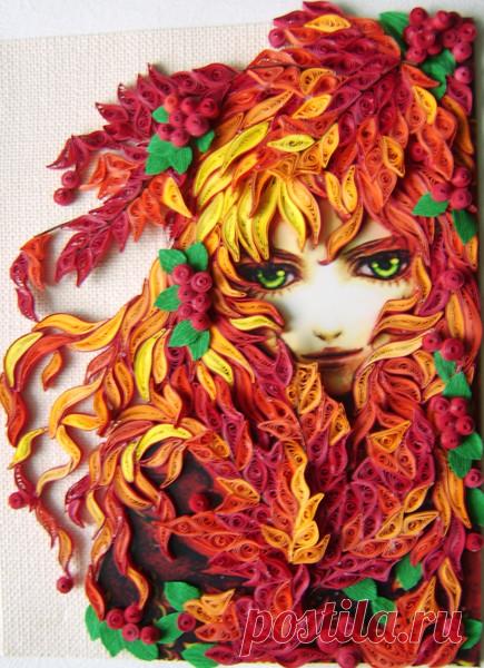 Пост вдохновения: женские портреты в технике квиллинг | Рукоделие