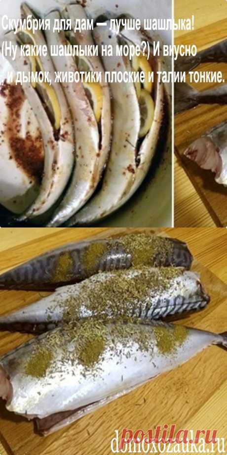 Скумбрия для дам — лучше шашлыка! (Ну какие шашлыки на море?) И вкусно, и дымок, животики плоские и талии тонкие