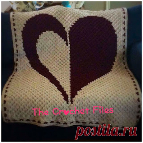 The Crochet Files: C2C Split Heart Blanket