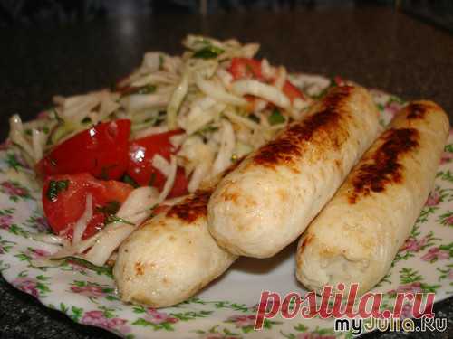 Домашние куриные сосиски