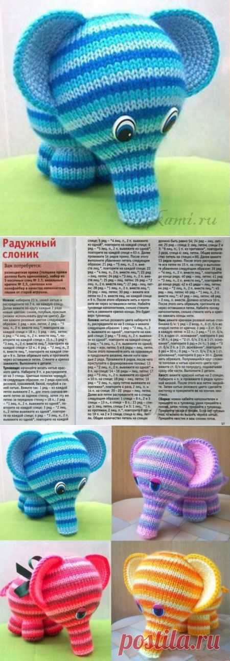 Радужный слоник, вязаные игрушки » Сайт "Ручками" - делаем вещи своими руками