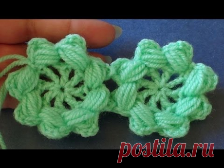 Мотив с пышными столбиками - The motif with puff stitch
