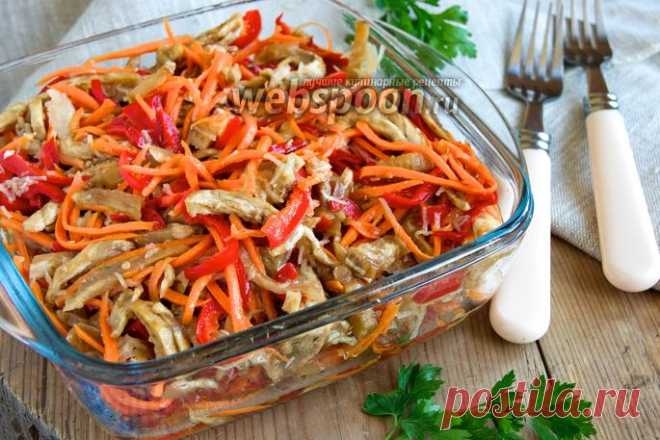 Острый салат с баклажанами и морковью