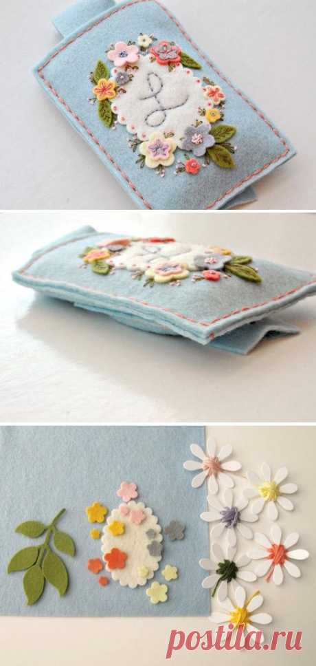 (23) DIY Phone Case, Cell Phone Sleeve, Gadget Cover, DIY Sewing KIT, Embroidery Kit, IPhone Case, Felt Cozy, Needlecraft Kit, Sewing Pattern