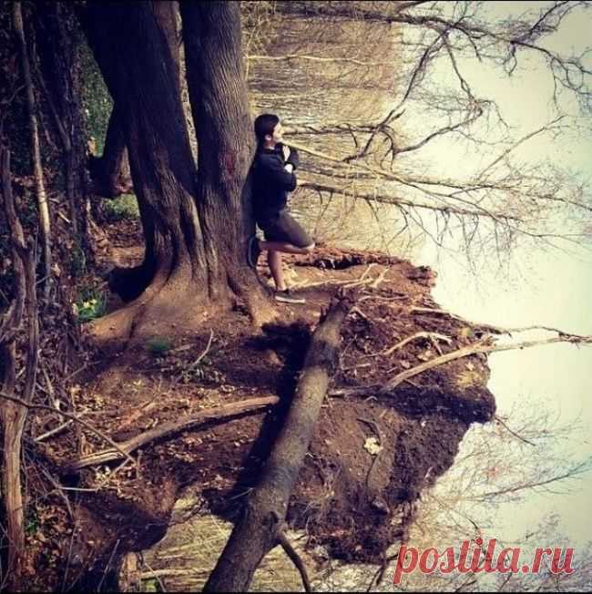 Интересная фотография, на которой нет озера. Совсем