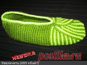 Следки тунисским вязанием.