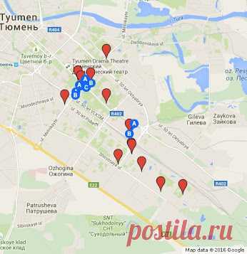 Общедоступные туалеты Тюмени