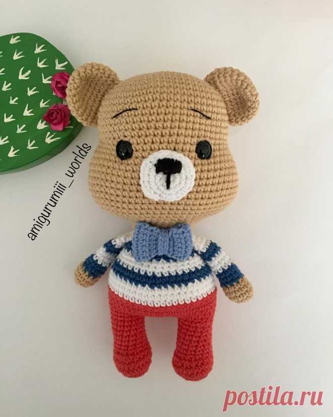 Вязаный мишка схема крючком | Hi amigurumi